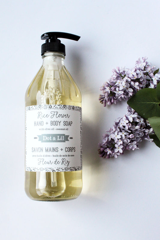 DOT & LIL - Savon mains & Corps Fleur de Riz